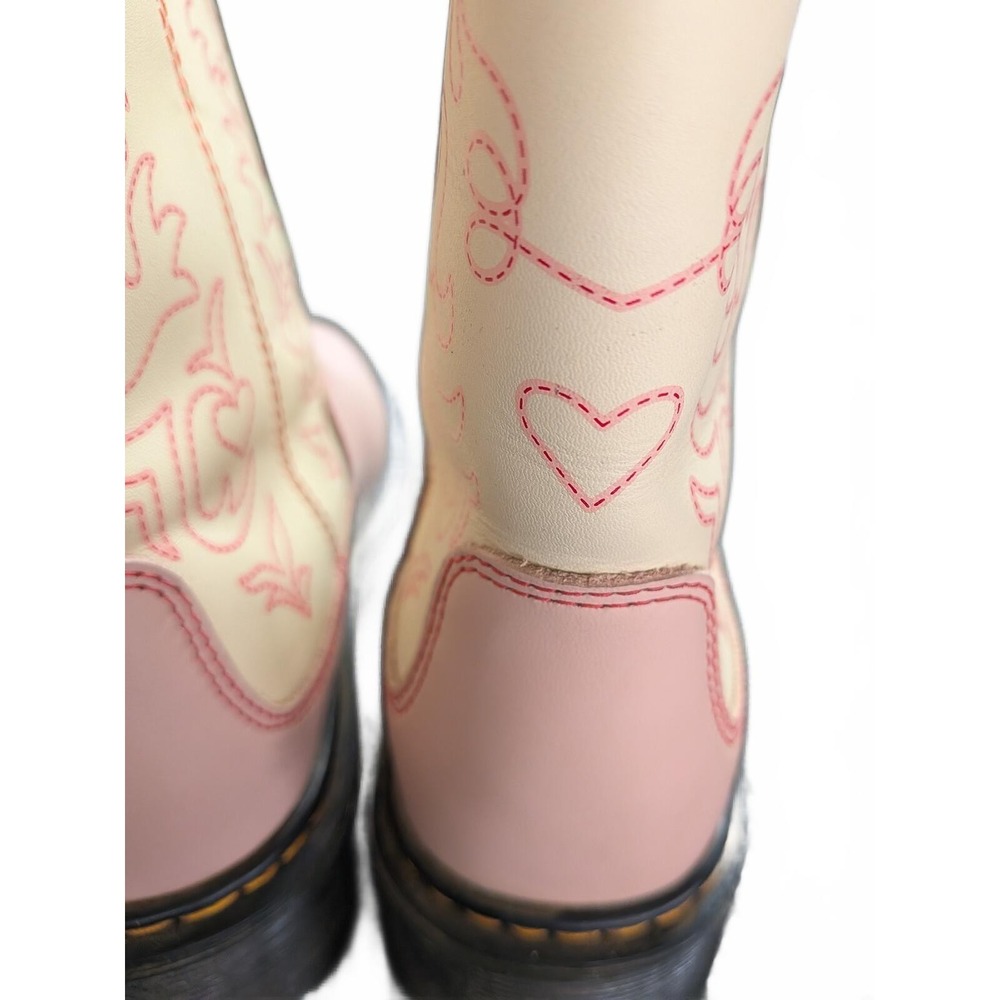 Dr. Martens Strixon J Western Boots Pink Leather US 5 UK3 Festival Coquette - Picture 6 of 9